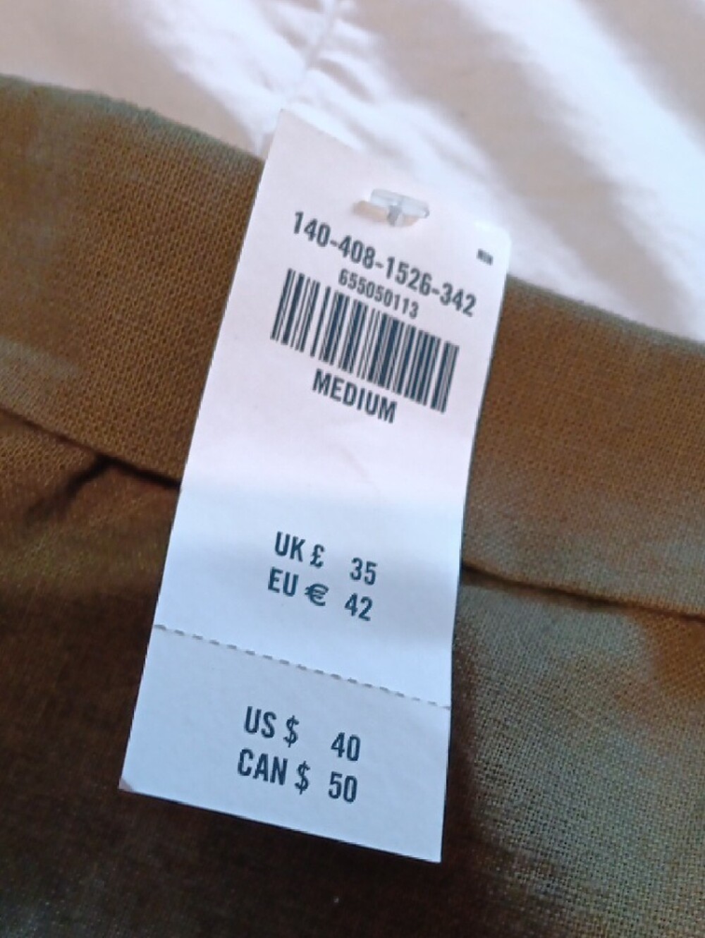 Abercrombie Linen Olive Green Crop Tank with Wide Straps - Picture 2 of 5